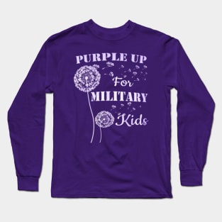 Purple up for military kids Long Sleeve T-Shirt